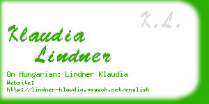 klaudia lindner business card